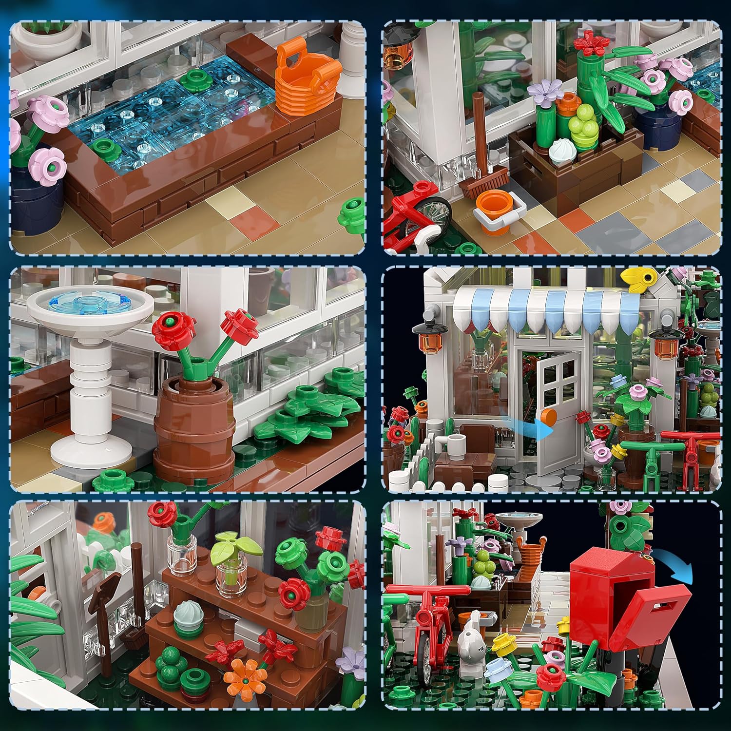 Flower House Building Set Toy with Led Light,Birthday Gifts for 6+ Girls Adult,Compatible with Lego(948 Pieces)