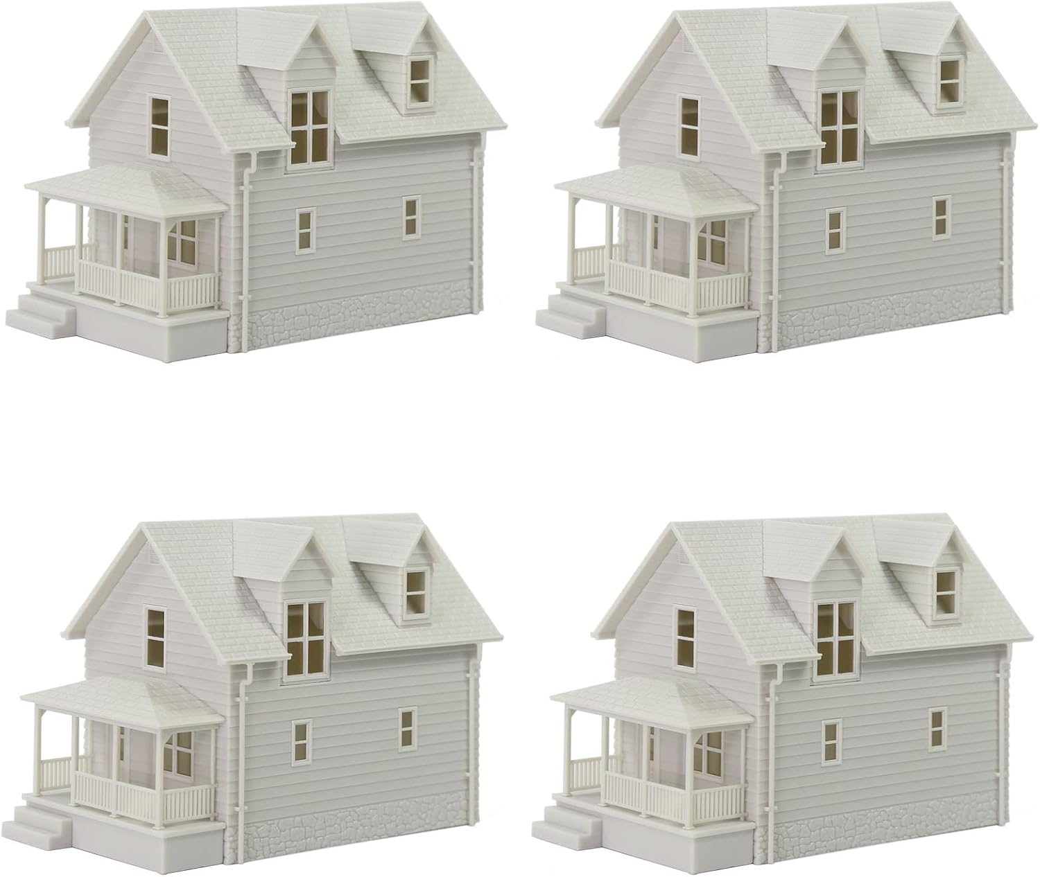 O Scale Model Blank Buildlings Kit Unassembled House for Model Train Layout JZ01JJ (O Scale-1 Unit) DIY Christmas Village Room