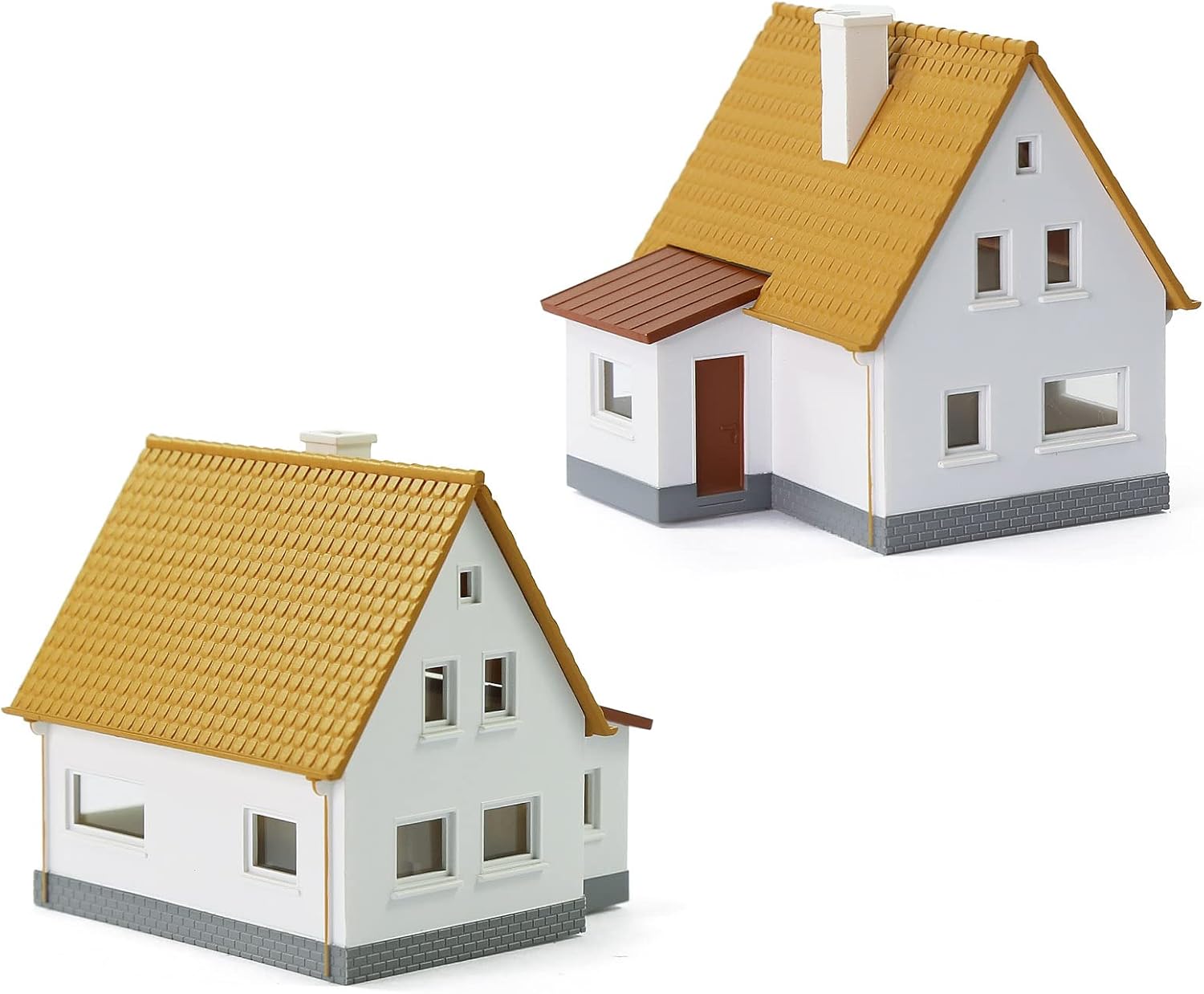 One Set N Scale 1:160 Model Village House Assembled Model Architectural Building Layout JZN03B
