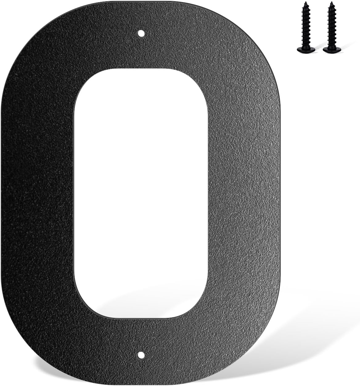 Black 6 Inch x 3 Modern Metal House Number, 4 Count