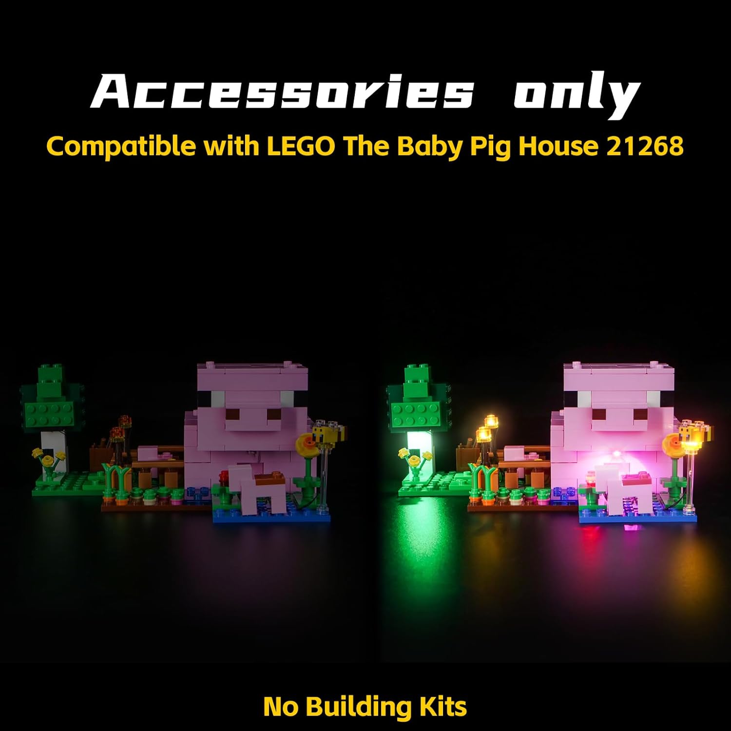 BrickBling LED Light Compatible with Lego The Baby Pig House, Creative Lighting Kit Compatible with Lego 21268-Not Included The Model