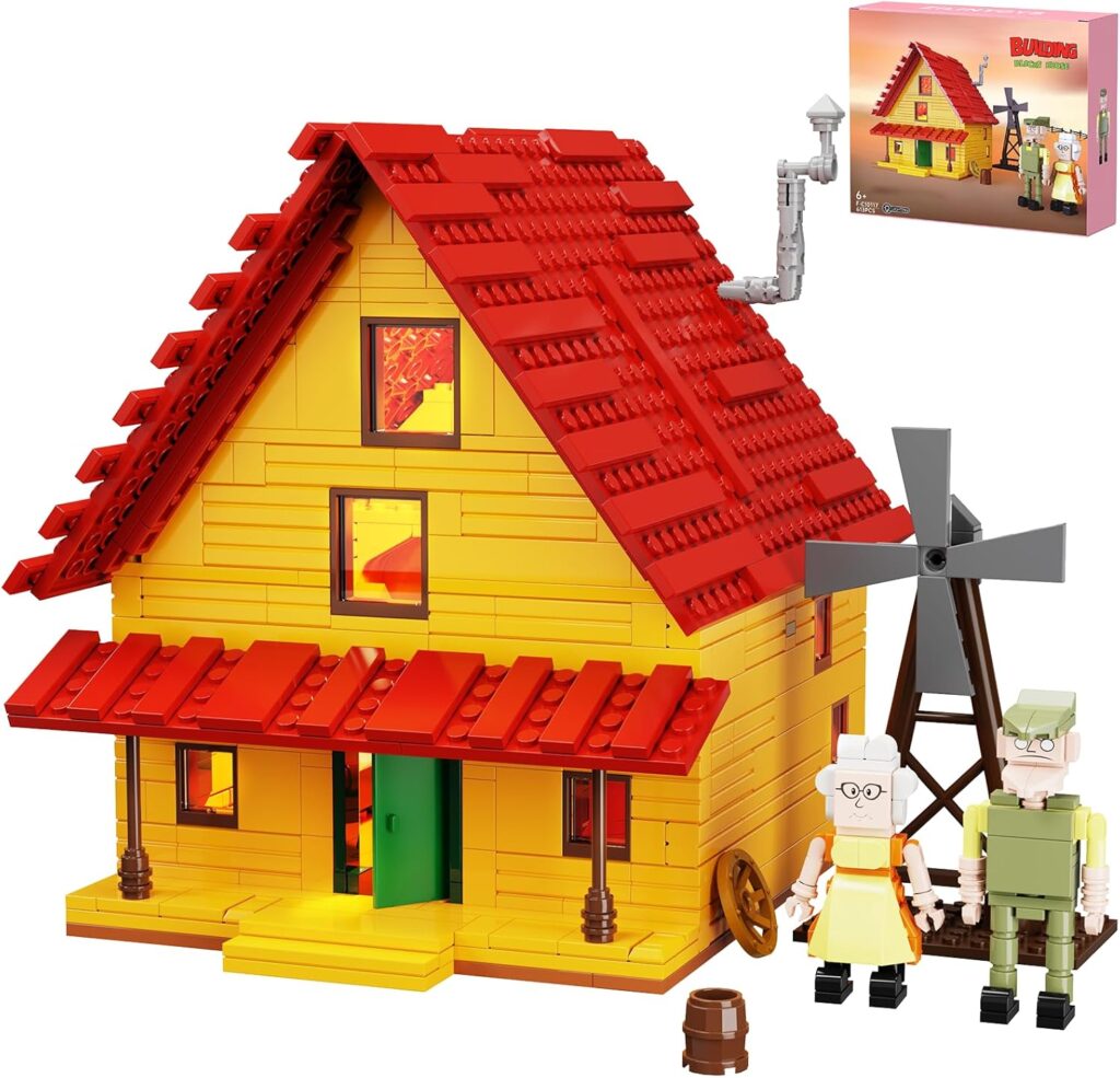 Cowardly Dog House Building Set, Courage Dog House Building Toy with Lights, Compatible with Lego, Girls and Boys Ages 6+ (613 PCS)