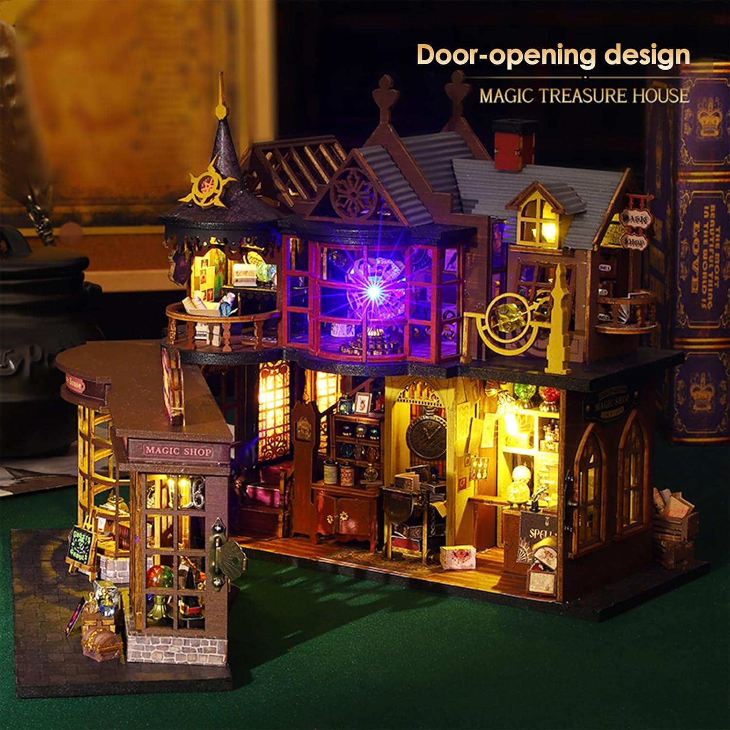 DIY Miniature House Kits, Tiny House Kit, Doll House Kits for Adults to Building, Unique Birthday for Family and Friends, Twilight Book City
