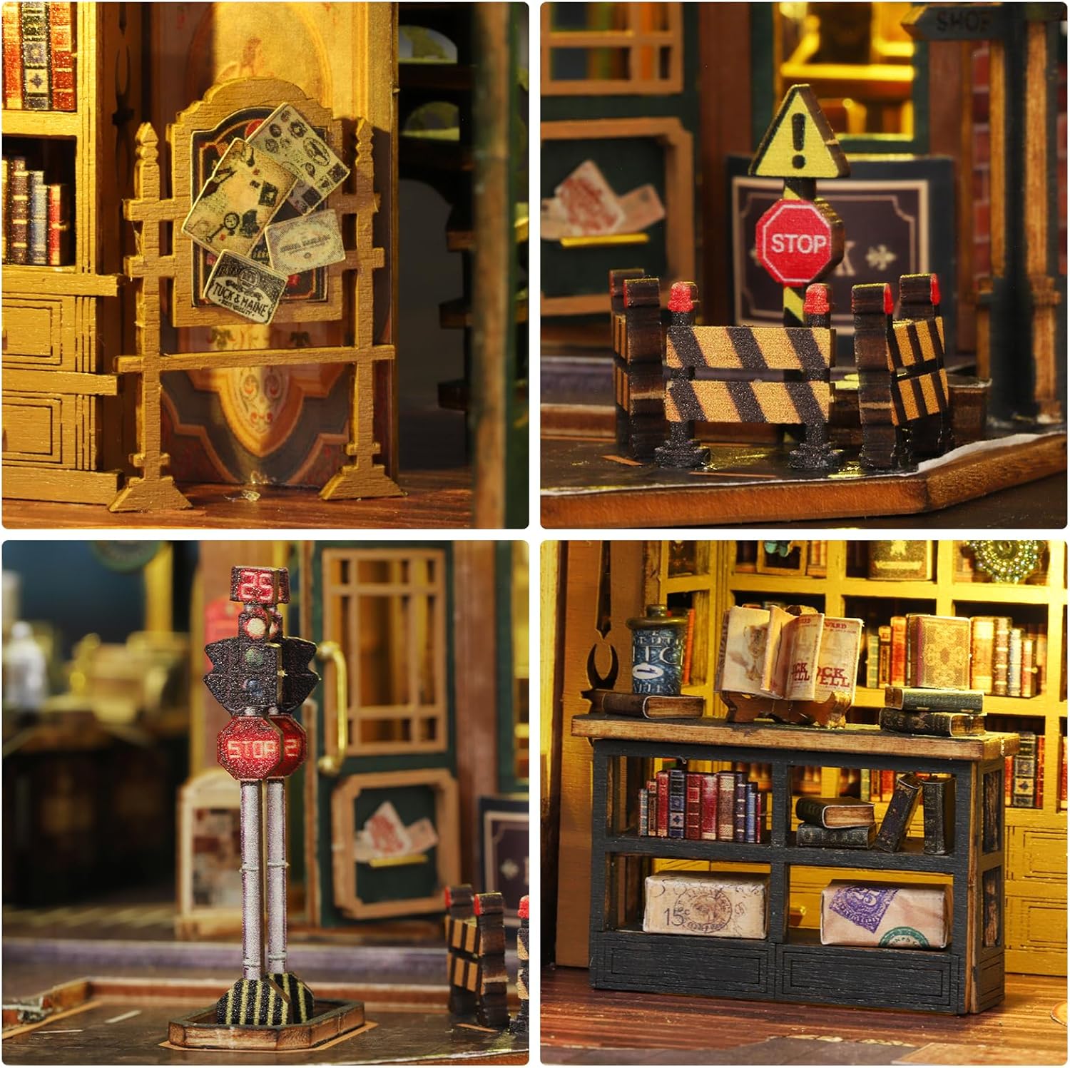 DIY Miniature House Kits, Tiny House Kit, Doll House Kits for Adults to Building, Unique Birthday for Family and Friends, Twilight Book City