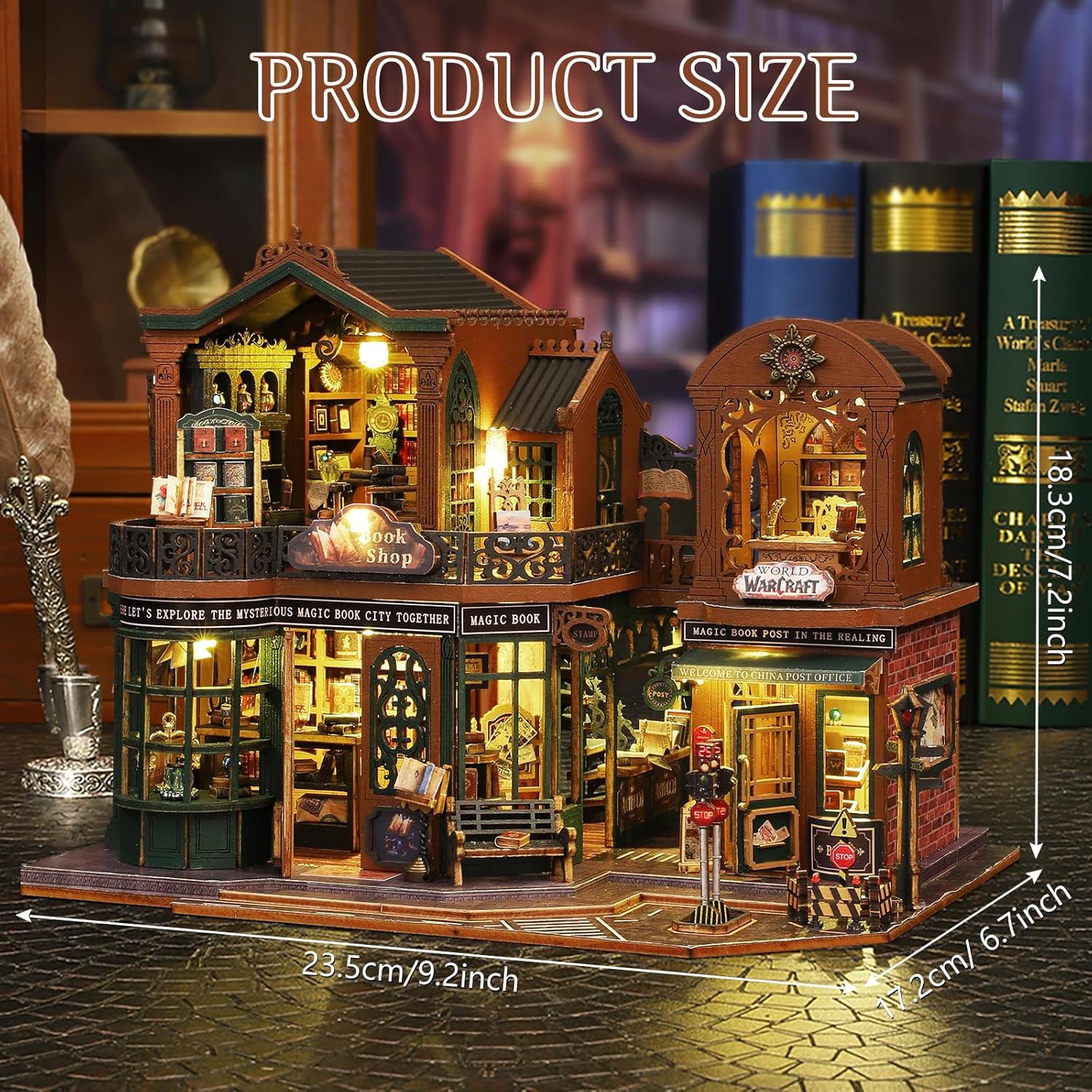 DIY Miniature House Kits, Tiny House Kit, Doll House Kits for Adults to Building, Unique Birthday for Family and Friends, Twilight Book City