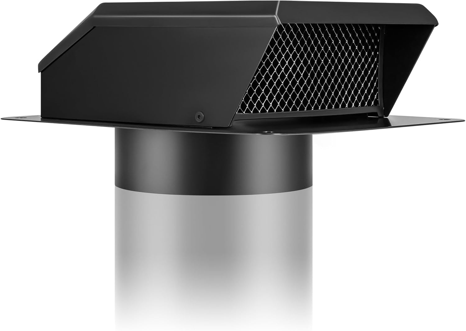 GROWNEER Roof Vent 6 Inch, Removable Roof Vent for Houses, Galvanized Steel Roof Exhaust Vent for Ventilation System-with Damper, Rainproof and Snowproof