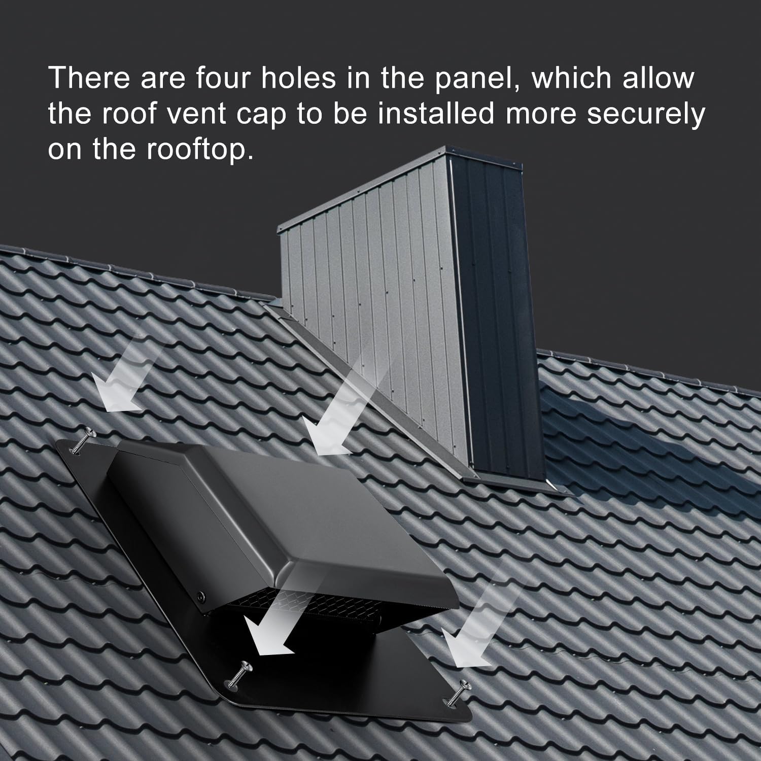 GROWNEER Roof Vent 6 Inch, Removable Roof Vent for Houses, Galvanized Steel Roof Exhaust Vent for Ventilation System-with Damper, Rainproof and Snowproof