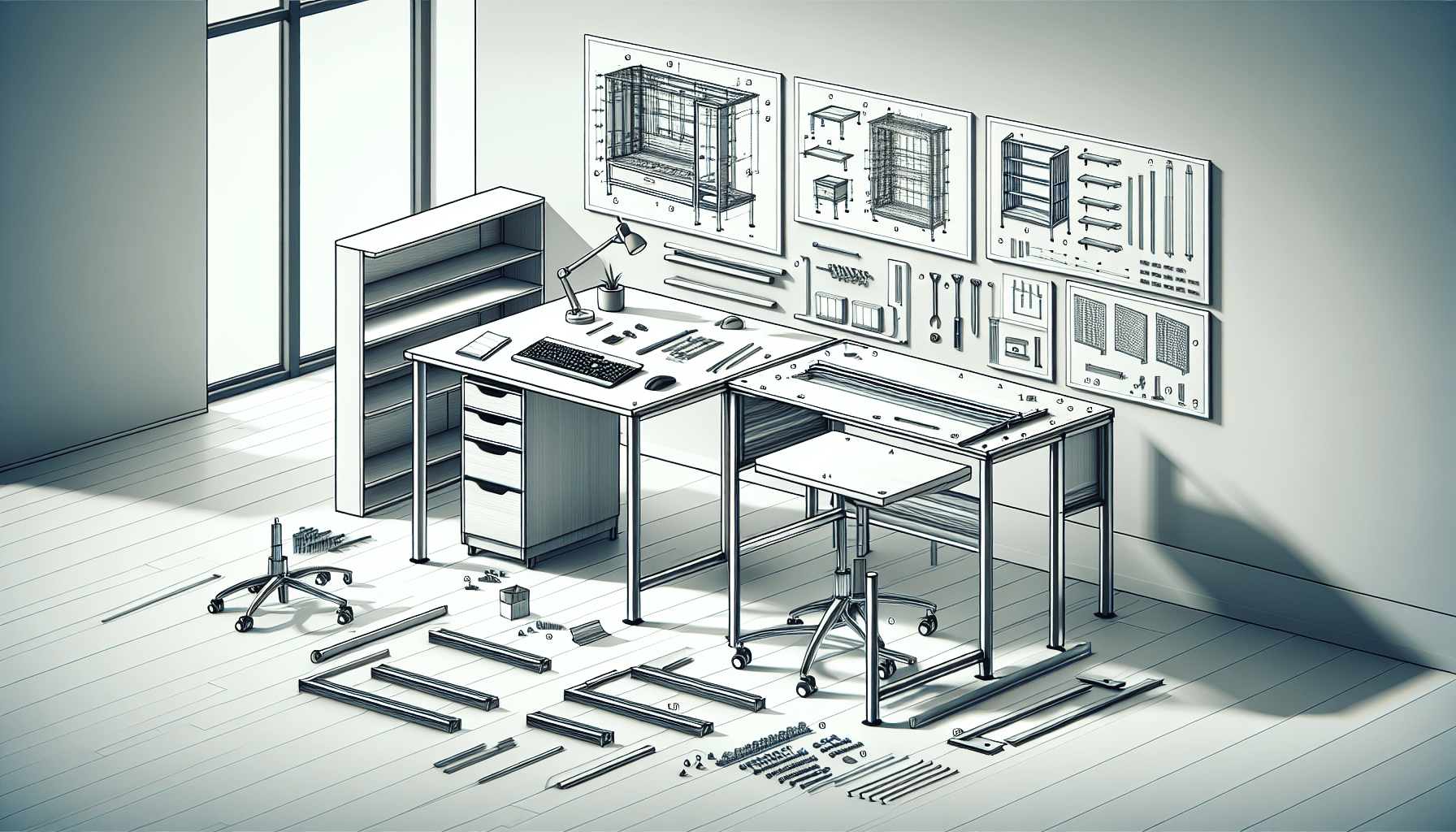 Office furniture assembly
